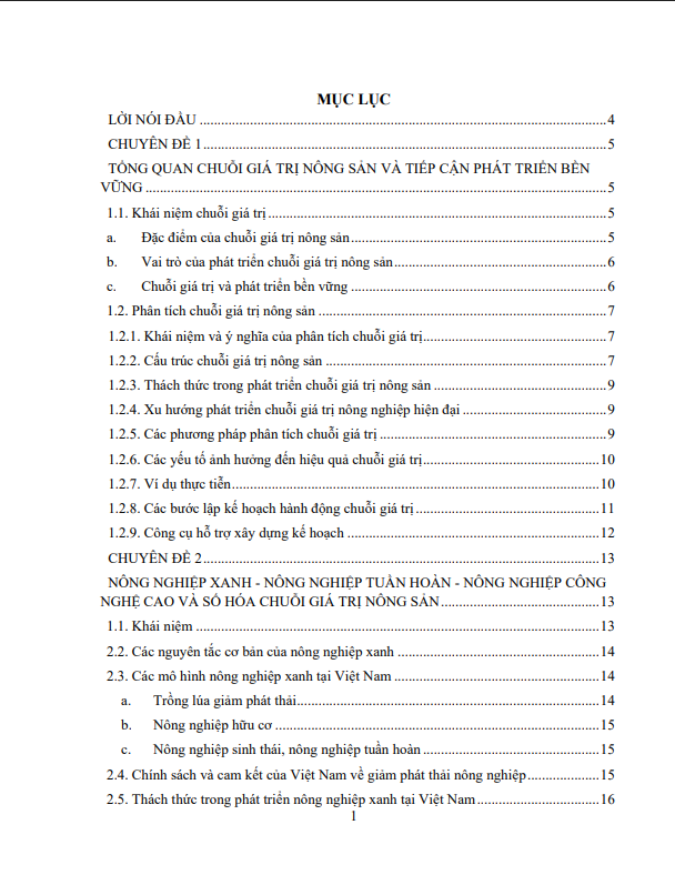 Tập huấn chuỗi giá trị liên kết